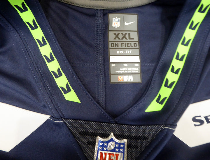 Seattle Seahawks Russell Wilson Signed Blue Nike Twill Jersey Size XXL RW Holo