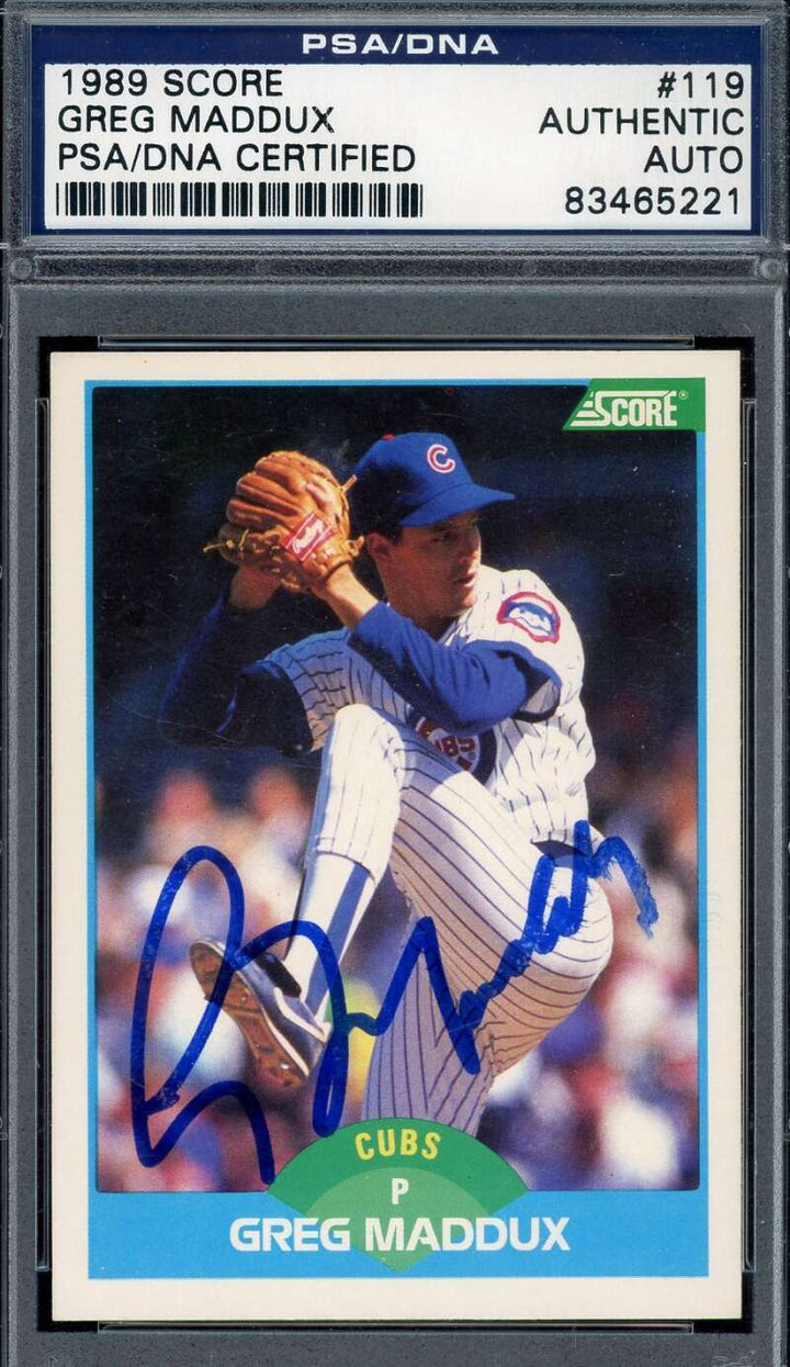 Greg Maddux PSA DNA Signed 1989 Score Autograph