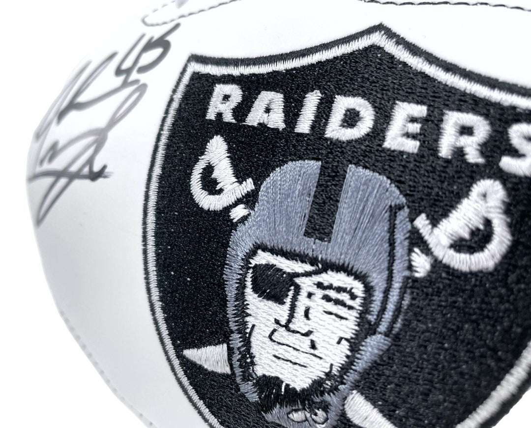 Alec Ingold Signed Las Vegas Raiders Logo Football COA Inscriptagraphs Autograph