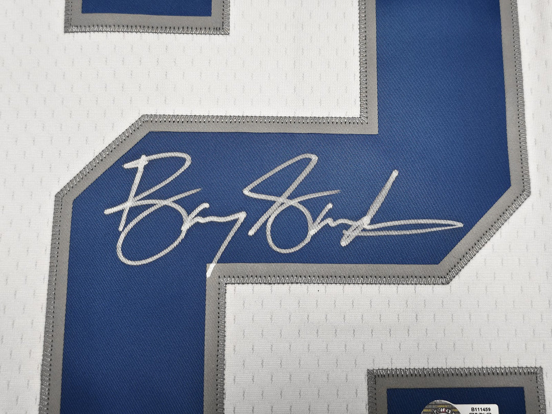 Lions Barry Sanders Auto White M&N 1996 NFL Legacy Throwback Jersey 44 Beckett
