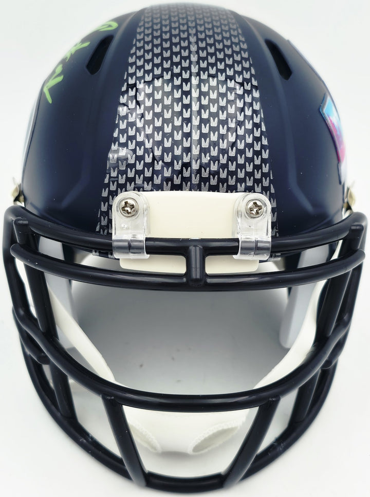 Byron Murphy II Signed Seahawks Blue SB LX Champions Logo Speed Mini Helmet MCS