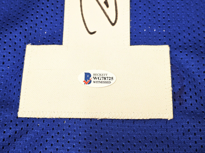 BYU Cougars Zach Wilson Signed Royal Blue Jersey Beckett BAS