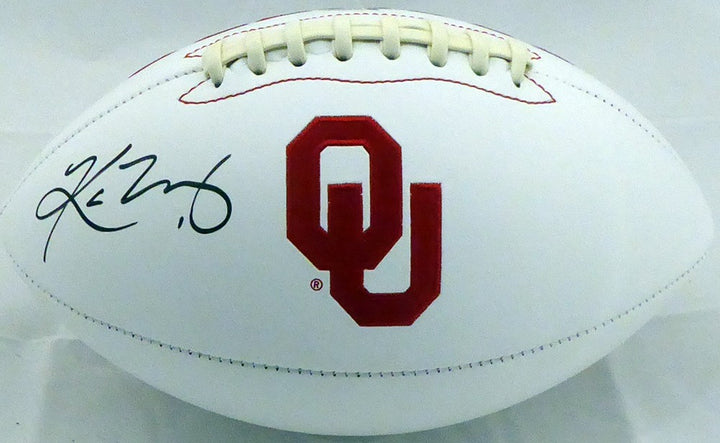 Kyler Murray Signed Oklahoma Sooners White Logo Football Beckett BAS