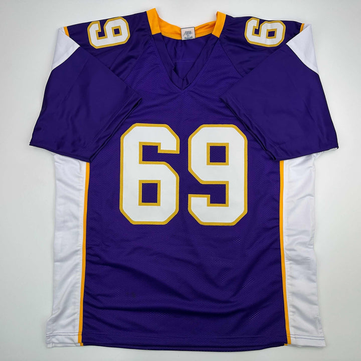 Facsimile Autographed Jared Allen Minnesota Purple Reprint Jersey Size Men's XL