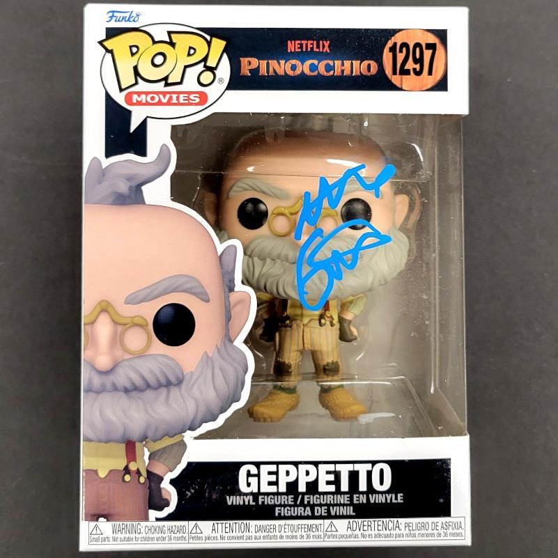 Mark Gustafson signed Pinocchio Geppetto Funko Pop! autograph (B) ~ BAS Beckett