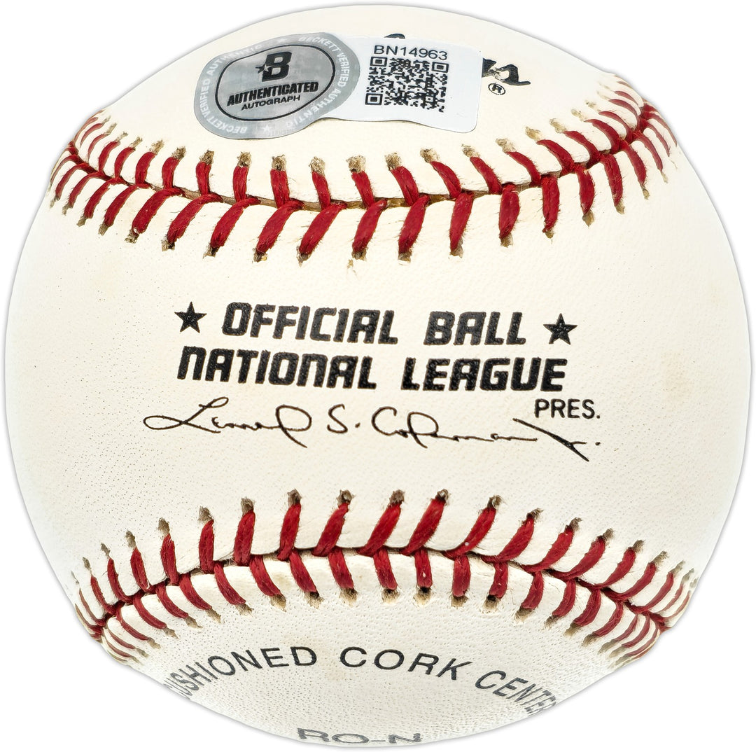 Ed Lynch Signed NL Baseball New York Mets "1986 WS Champs" Beckett #BN14963