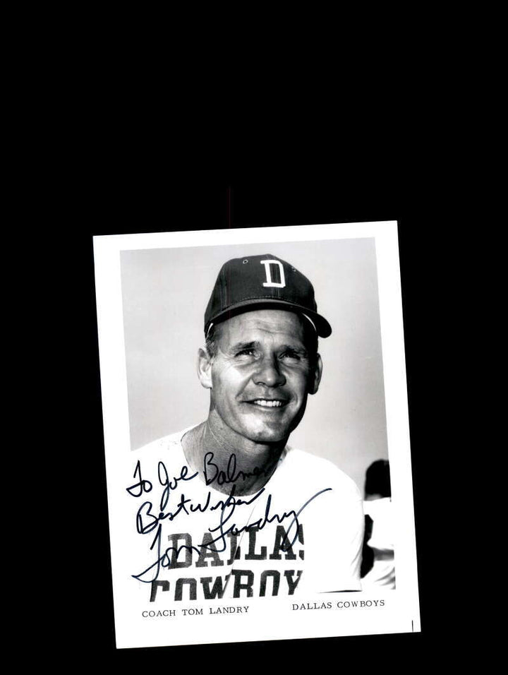 Tom Landry PSA DNA Signed Coa 5x7 Autograph Photo Cowboys