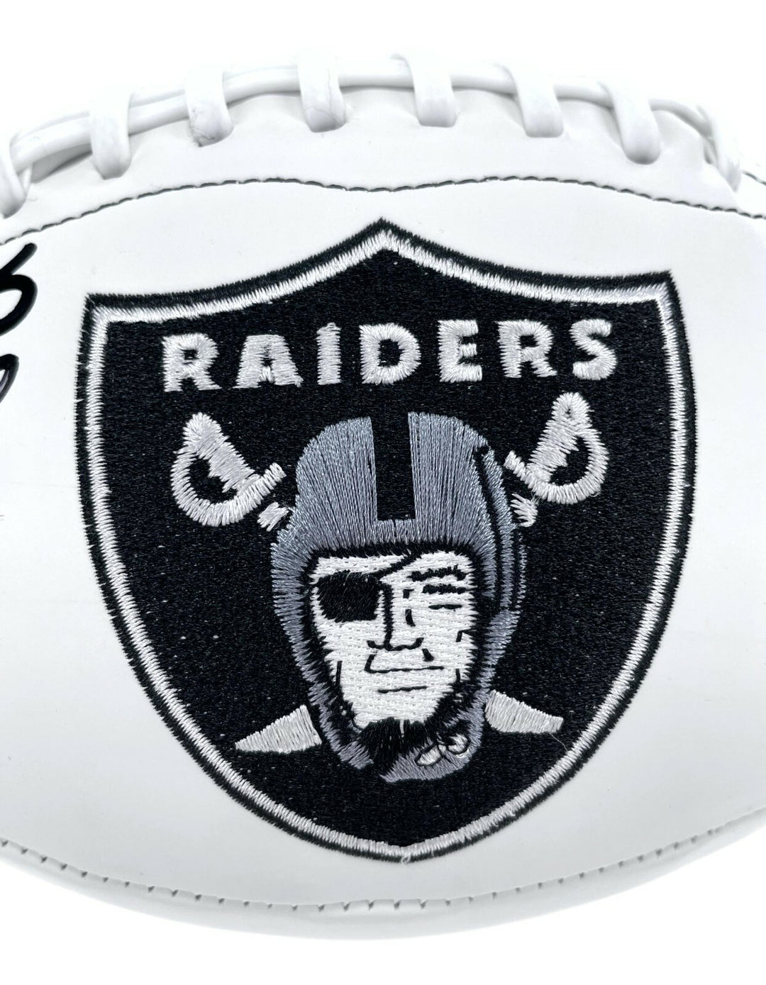 Alec Ingold Signed Las Vegas Raiders Logo Football COA Inscriptagraphs Autograph