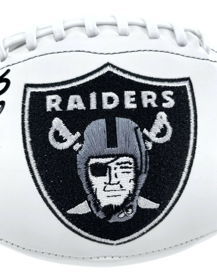 Alec Ingold Signed Las Vegas Raiders Logo Football COA Inscriptagraphs Autograph