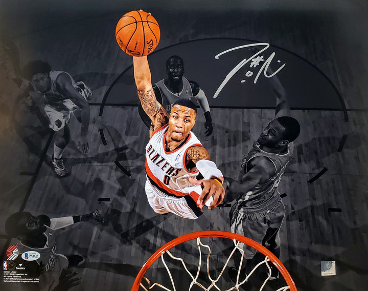 Damian Lillard Signed Framed 16x20 Photo Portland Trail Blazers Beckett BAS