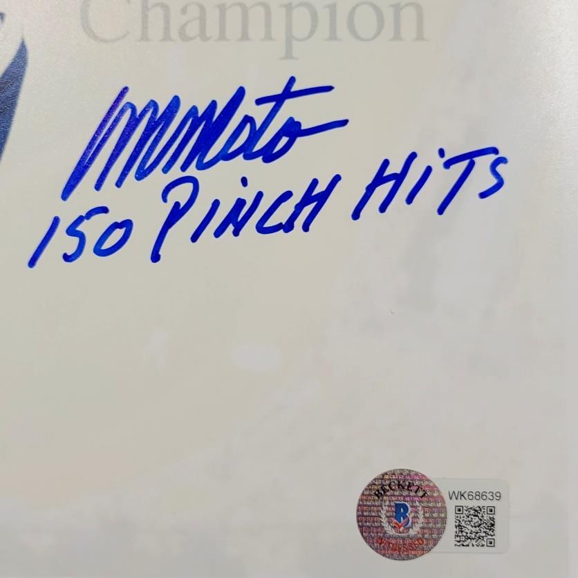 Manny Mota signed "150 Pinch Hits" 11x14 Photo LE /11 autograph ~ BAS Beckett