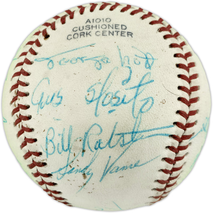 1972 Albuquerque Dukes Signed Wilson PCL Baseball 20 Sigs Tommy Lasorda