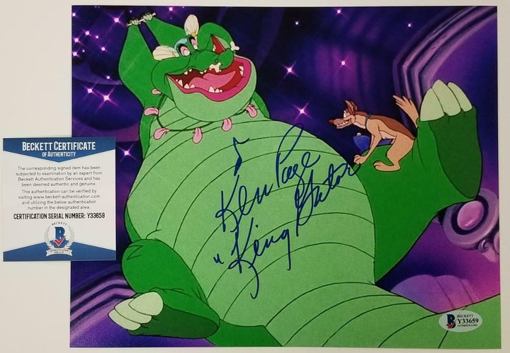 Ken Page signed All Dogs go to Heaven 8x10 Photo #1 King Gator Voice ~ BAS COA