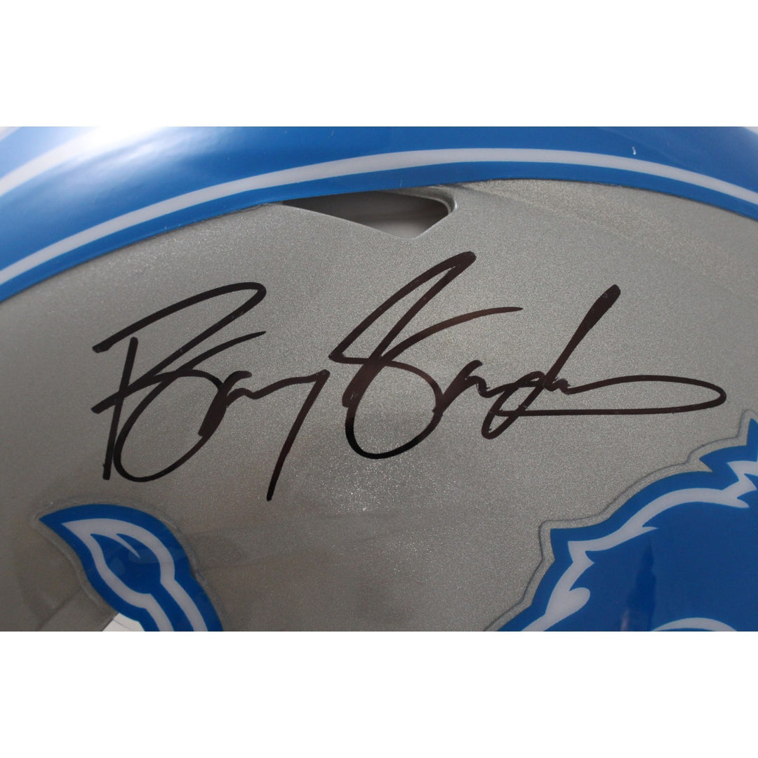 Barry Sanders Autographed Detroit Lions Authentic 22 Alt Helmet Beckett W 57145