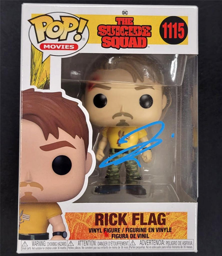 Joel Kinnaman signed Suicide Squad Rick Flag Funko Pop autograph ~ Beckett BAS