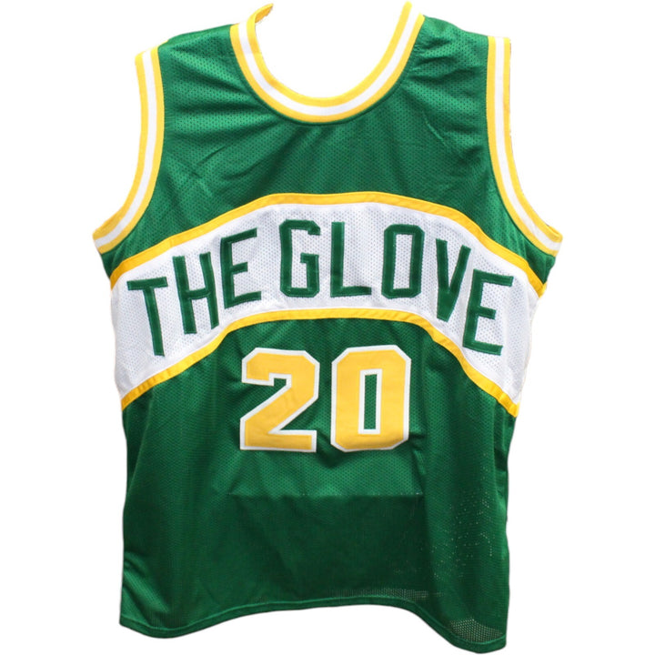 Gary Payton Autographed/Signed Pro Style Green Jersey Beckett 42838