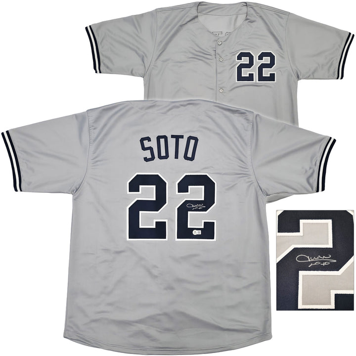 New York Yankees Juan Soto Autographed Signed Gray Jersey Beckett BAS QR