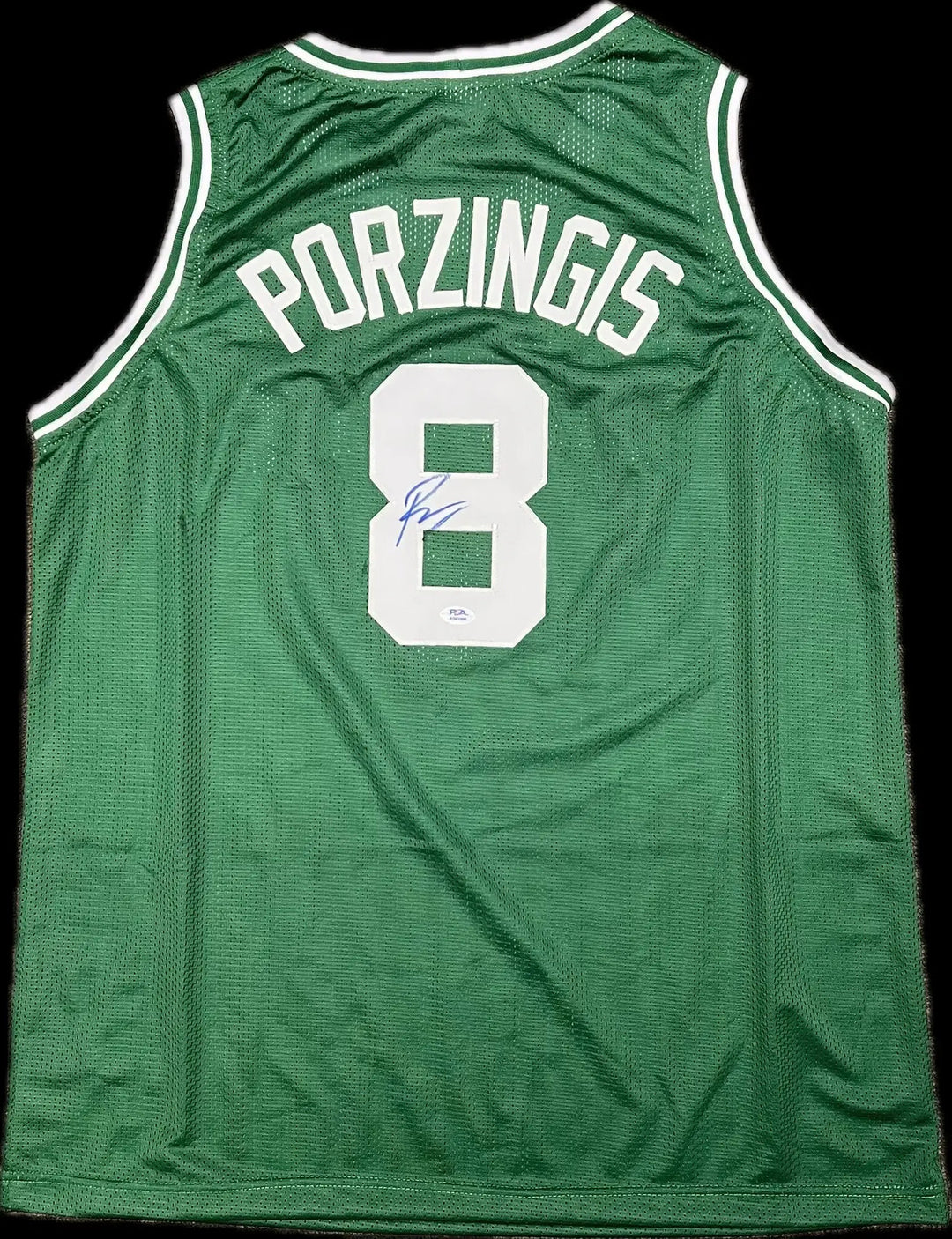 Kristaps Porzingis Signed Jersey PSA Boston Celtics Autographed