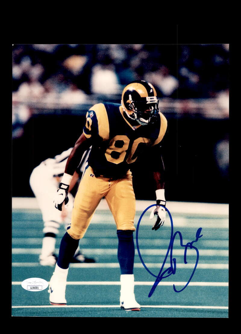 Isaac Bruce JSA Coa Signed 8x10 Photo Rams Autograph
