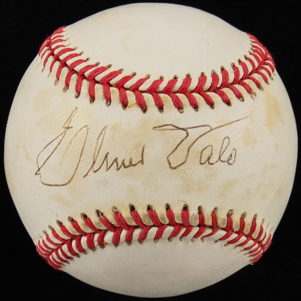 ELMER VALO SIGNED BOBBY BROWN OAL BASEBALL w/ PSA-DNA COA A's YANKEES SENATORS +