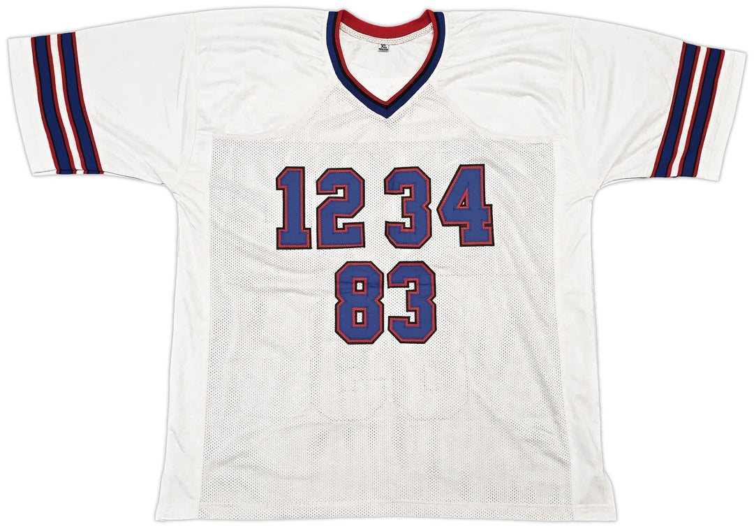 Bills Jim Kelly, Thurman Thomas & Andre Reed Signed White Jersey Beckett Witness