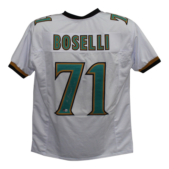 Tony Boselli Autographed/Signed Pro Style White XL Jersey BAS 33189