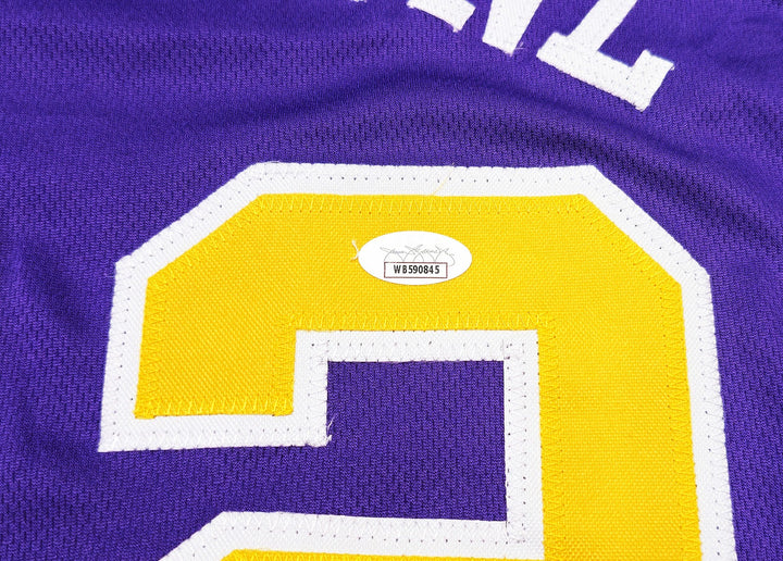 Utah Jazz Karl Malone Autographed Signed Purple Jersey JSA