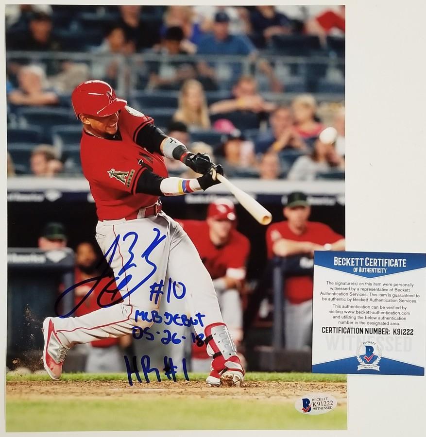Angels José Briceño "MLB Debut HR #1" Rookie Signed 8x10 Photo ~ Beckett BAS COA