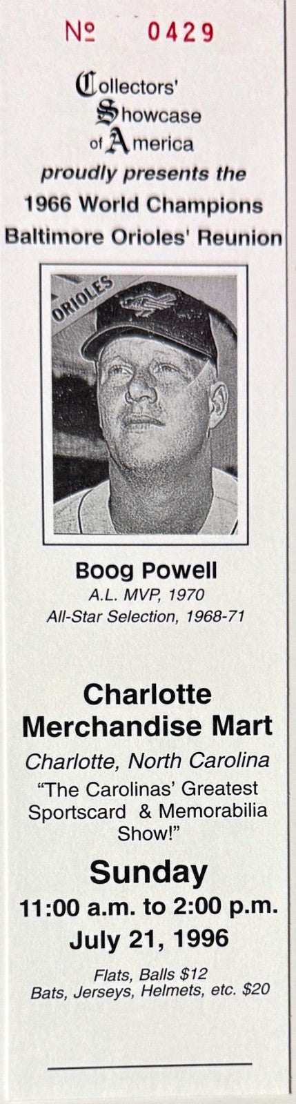 Boog Powell signed Baltimore Orioles 8x10 Photo minor dings Framed- COA (AL MVP)