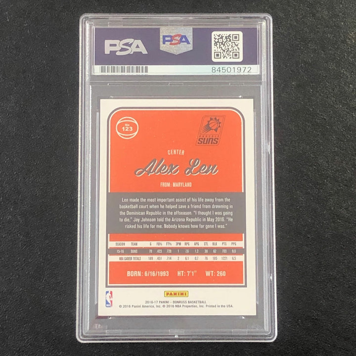 2016-17 Donruss Basketball #123 Alex Len Signed Card AUTO PSA Slabbed Suns