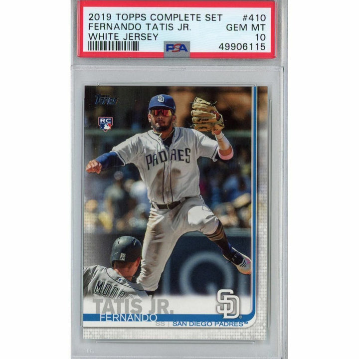 Graded 2019 Topps Complete Set FERNANDO TATIS JR. #410 Rookie RC Card PSA 10