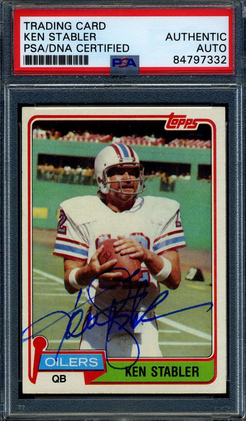 Ken Stabler PSA DNA Signed 1981 Topps Autograph