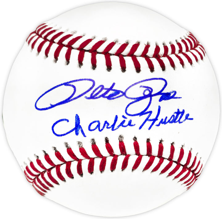 Pete Rose Signed MLB Baseball Cincinnati Reds "Charlie Hustle" Beckett Witness