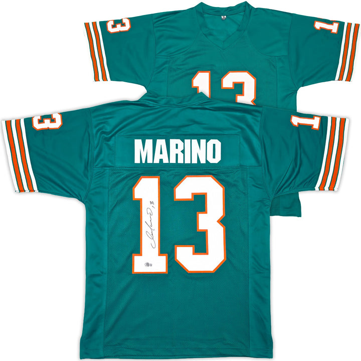 Miami Dolphins Dan Marino Signed Teal Jersey Beckett Witness