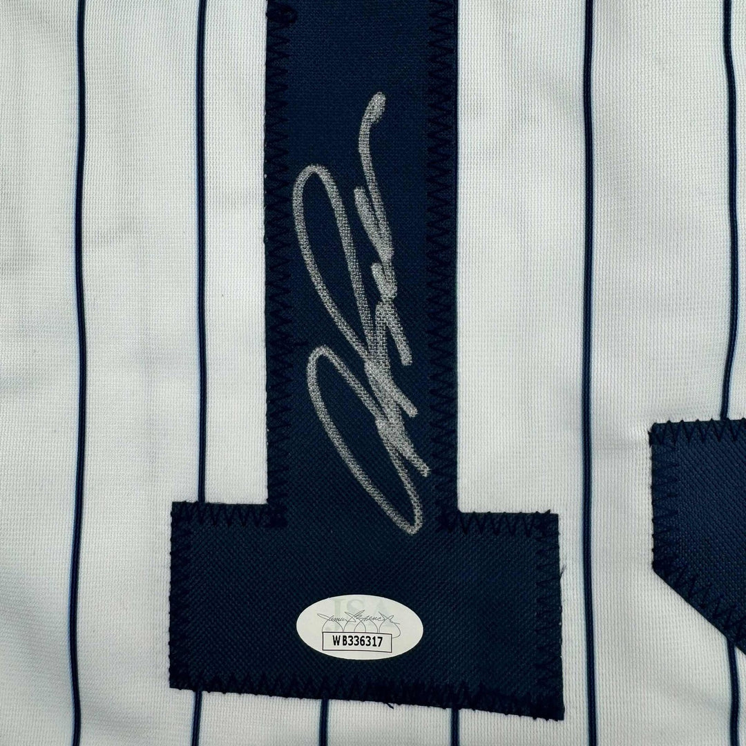 Autographed/Signed Alex Rodriguez New York Pinstripe Jersey JSA COA