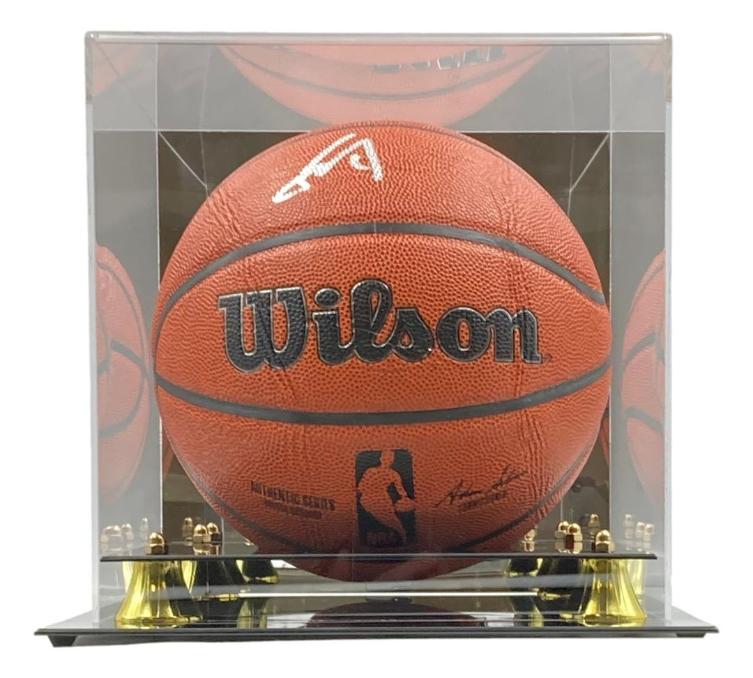 Yao Ming Houston Rockets Signed Wilson NBA I/O Basketball BAS w/ Case