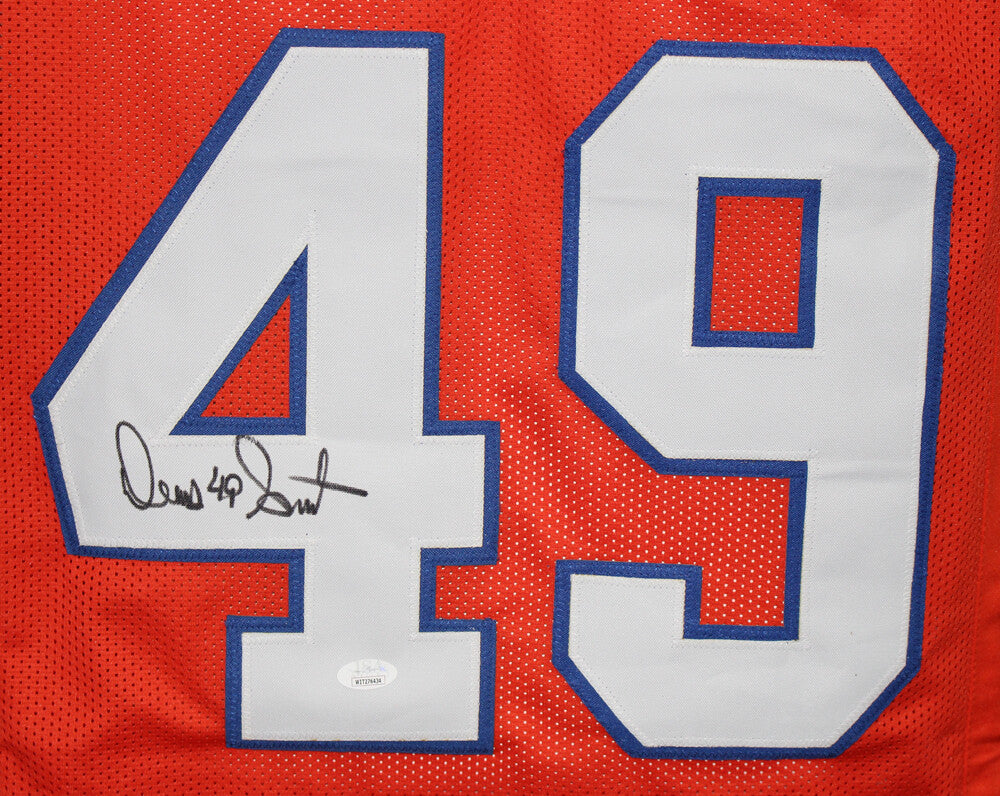 Dennis Smith Autographed/Signed Pro Style Orange XL Jersey JSA 34298