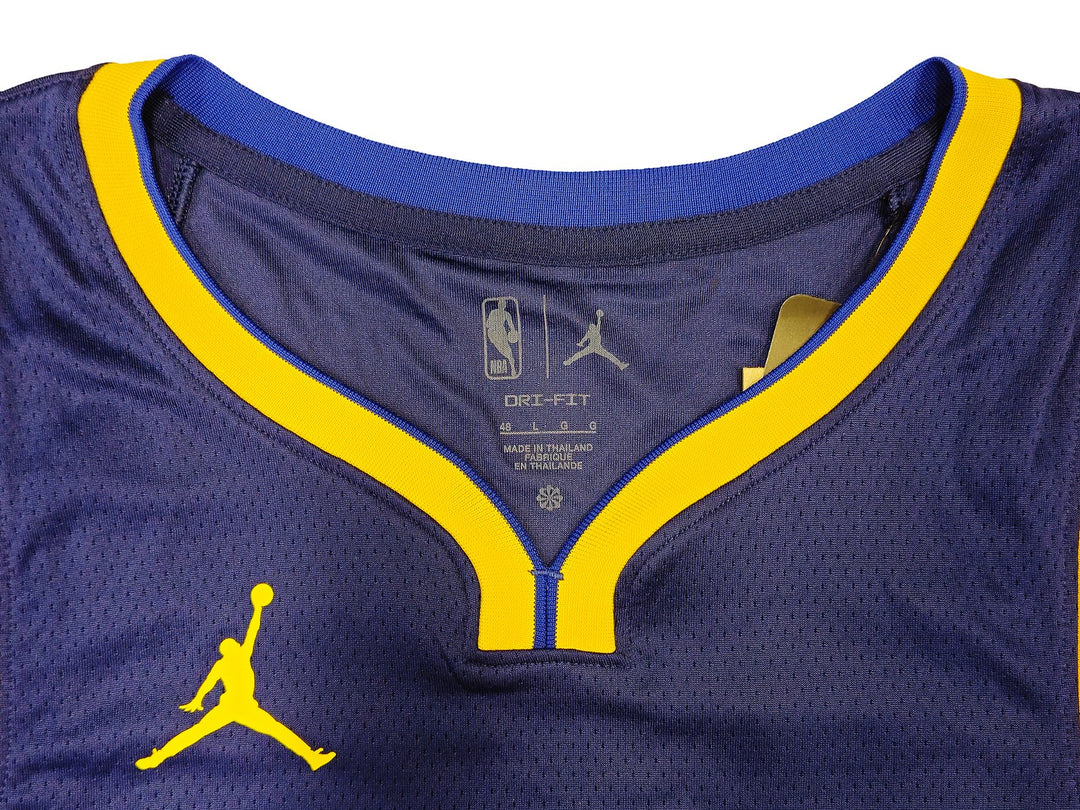 Warriors Stephen Curry Auto Blue Nike Jordan Statement Jersey 48 Bible Verse BAS
