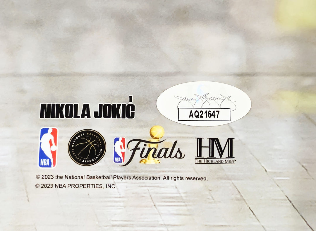 Nikola Jokic Autographed Signed 16x20 Photo Denver Nuggets 2023 NBA Finals JSA