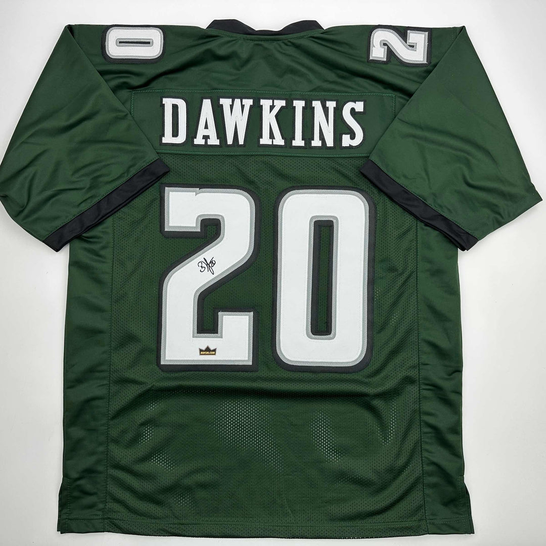 Facsimile Autographed Brian Dawkins Philadelphia Green Reprint Jersey Men's XL