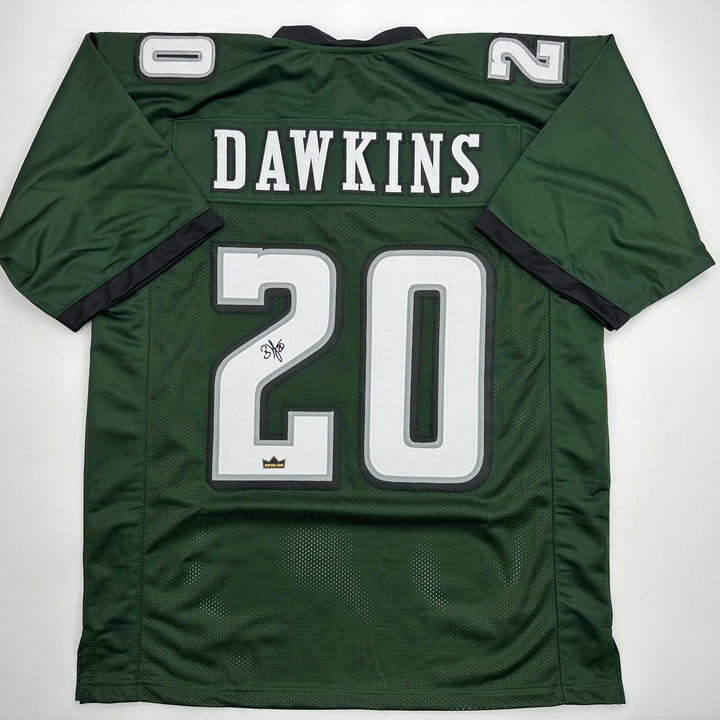 Facsimile Autographed Brian Dawkins Philadelphia Green Reprint Jersey Men's XL