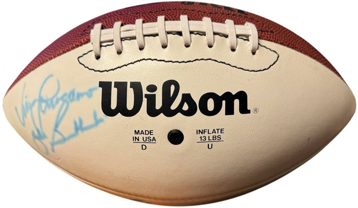 Quarterback Legends signed Wilson NFL WP Football 18 Sigs– Beckett- Starr/Unitas