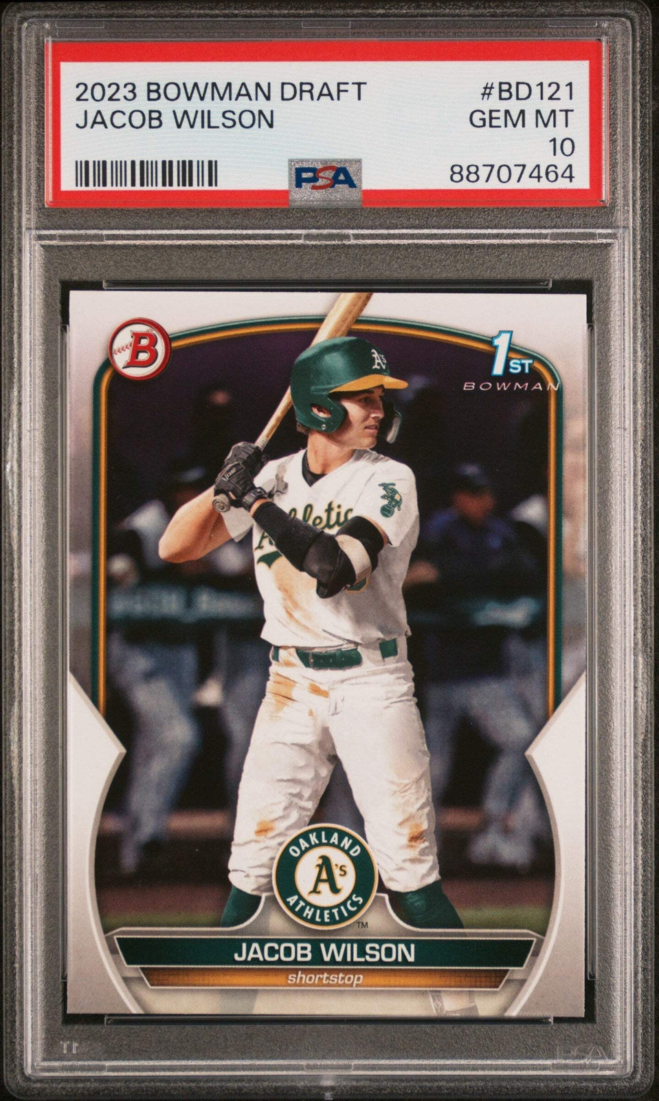 Graded 2023 Topps Bowman Draft Jacob Wilson #BD121 Rookie Baseball Card PSA 10