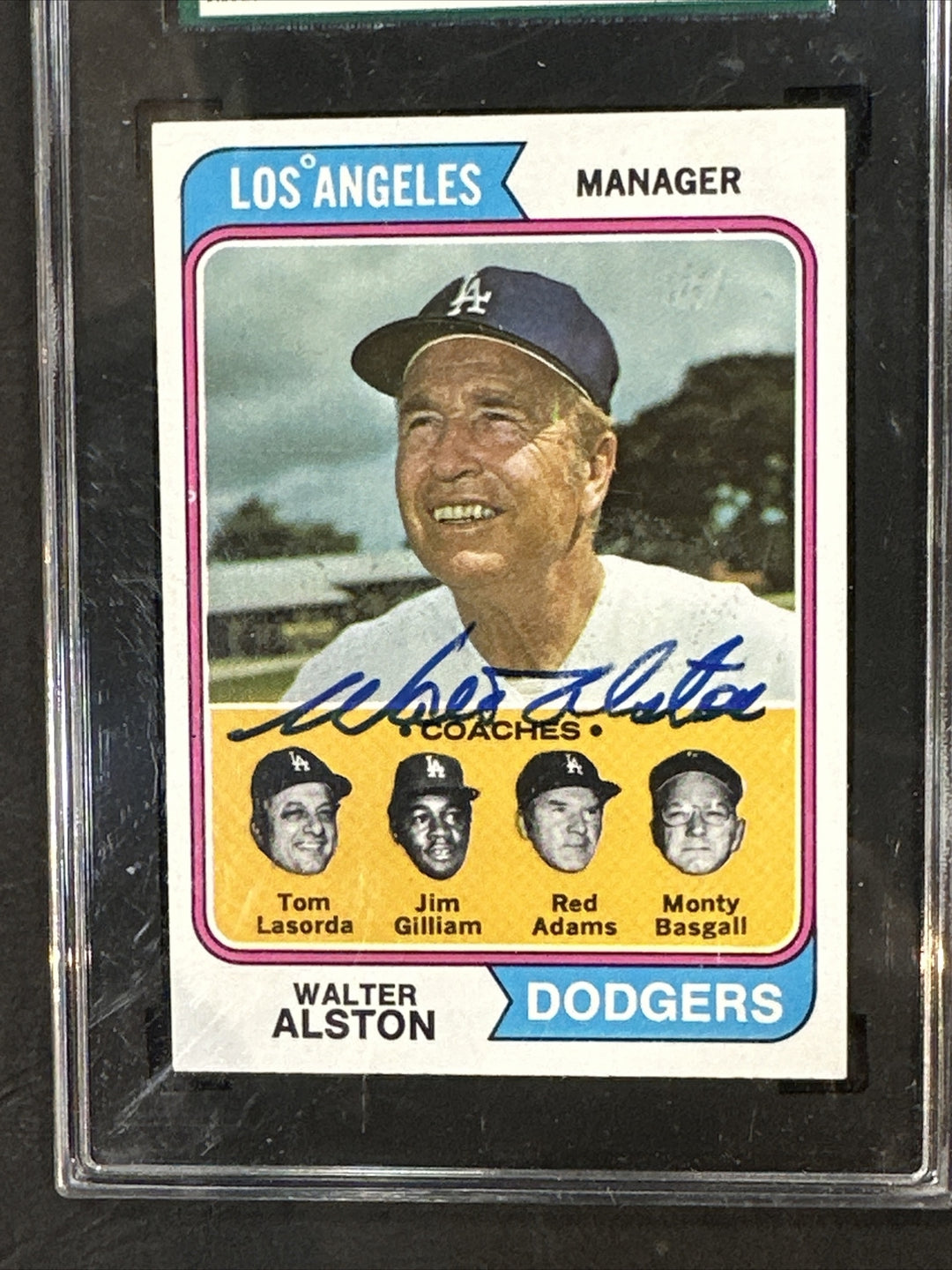 1974 Topps Walter Walt Alston #144 Signed Card JSA Coa Mint Auto Dodgers Hof