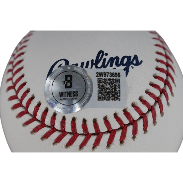 Eddie Murray Autographed Baltimore Orioles OML Ball HOF Beckett Witness 50285