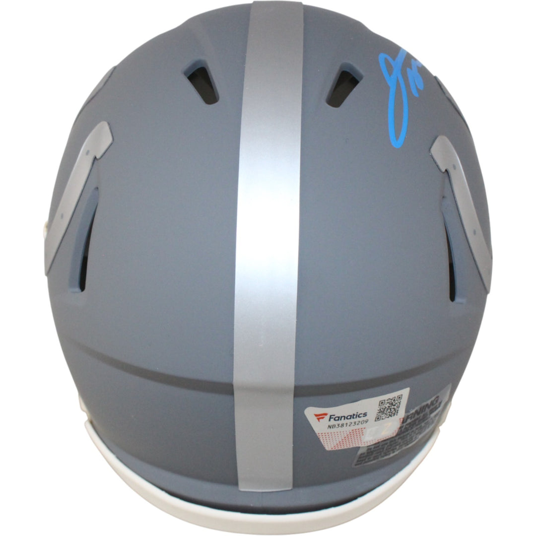 Jonathan Taylor Autographed Indianapolis Colts Slate Mini Helmet Fanatics 53680
