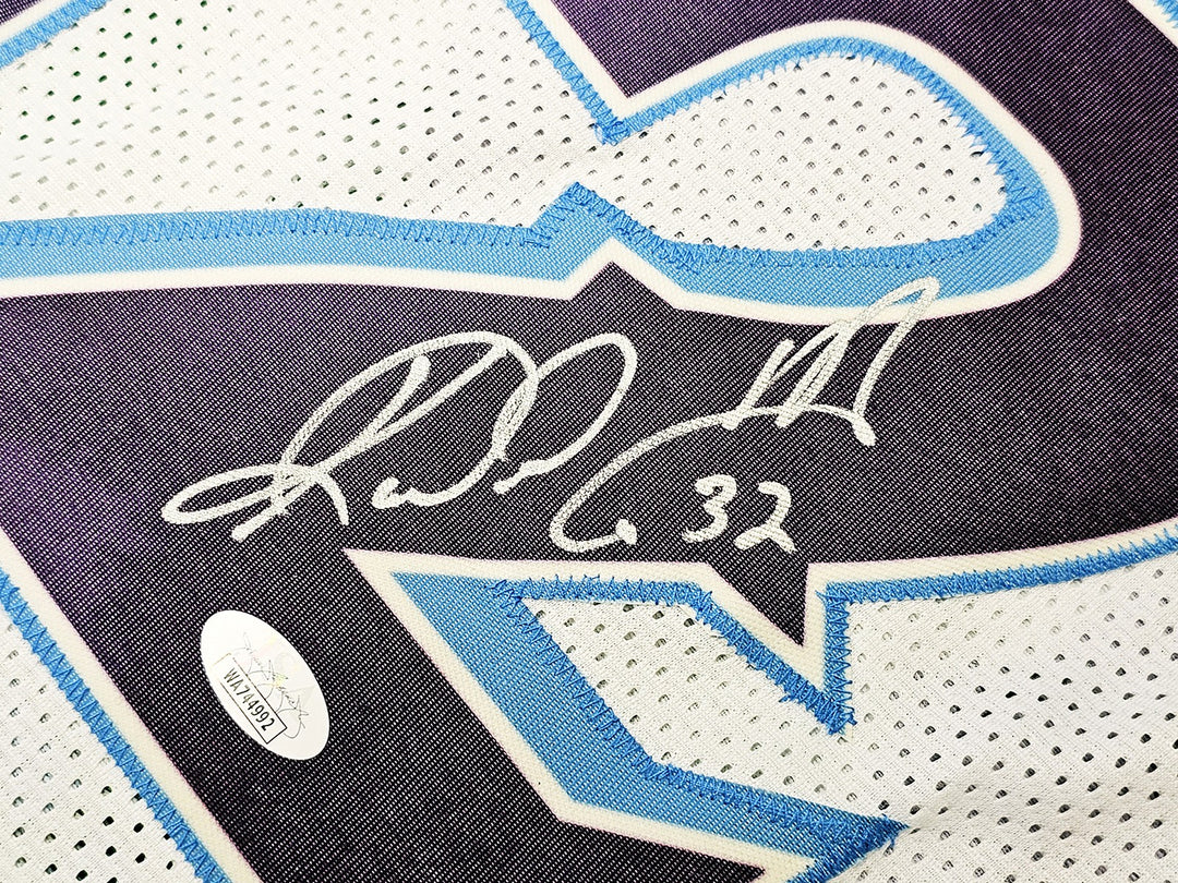 Utah Jazz Karl Malone Autographed Signed White Jersey JSA