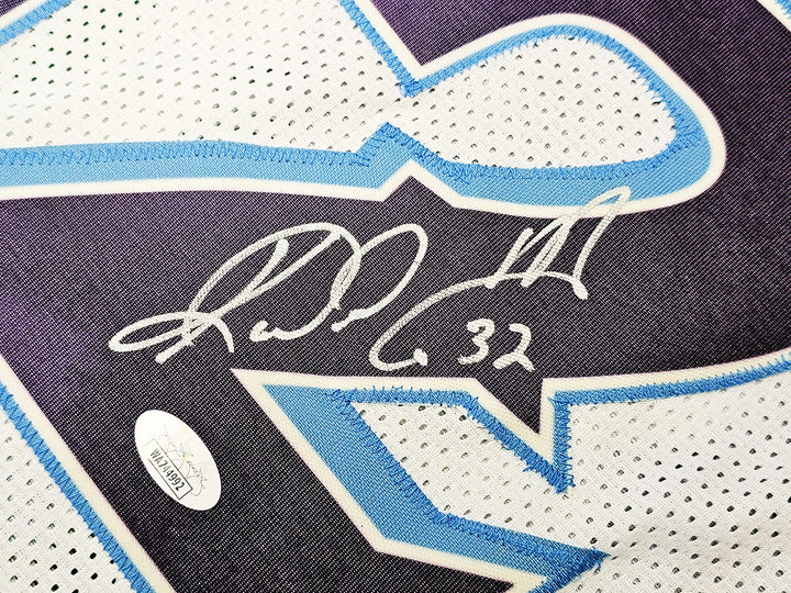 Utah Jazz Karl Malone Autographed Signed White Jersey JSA