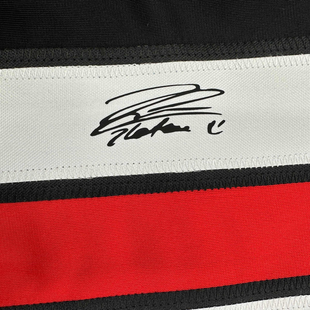 Facsimile Autographed Zlatan Ibrahimovic AC Milan Black/Red Reprint Jersey XL