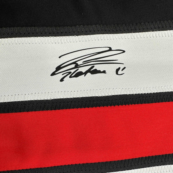 Facsimile Autographed Zlatan Ibrahimovic AC Milan Black/Red Reprint Jersey XL